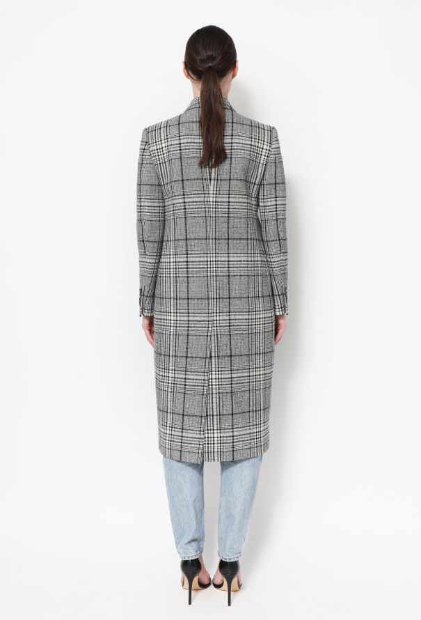 Balenciaga 2021 Checkered Wool Coat - 4 Balenciaga 2021 Checkered Wool Coat - 4