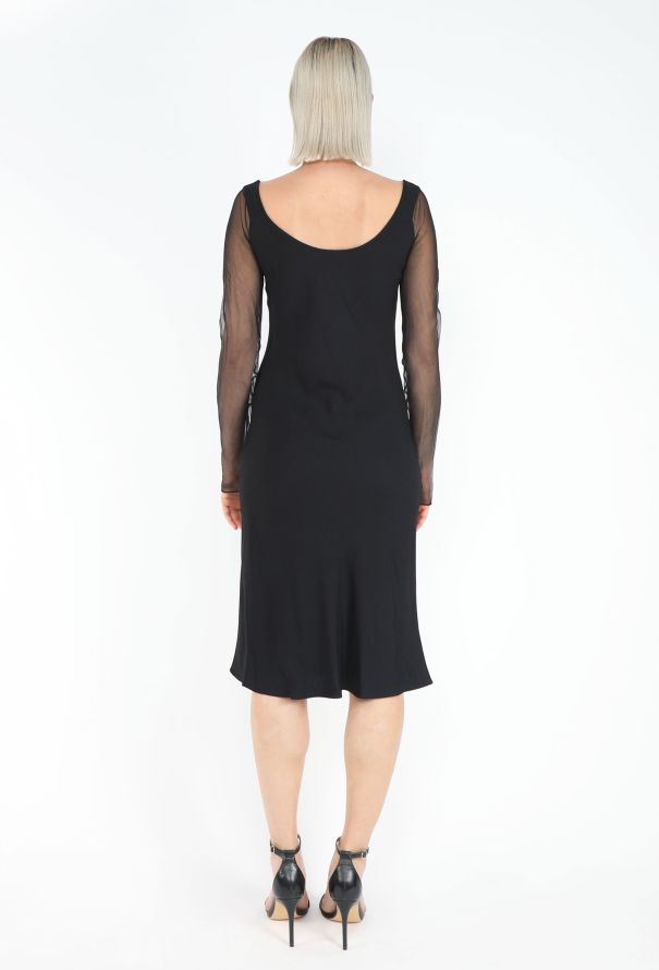 John Galliano RARE Fall 1990 Mesh Sheath Dress - 4