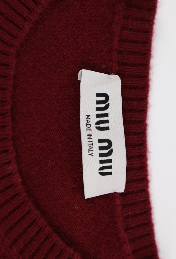 Miu Miu S/S 2025 Burgundy Knit Top - 6