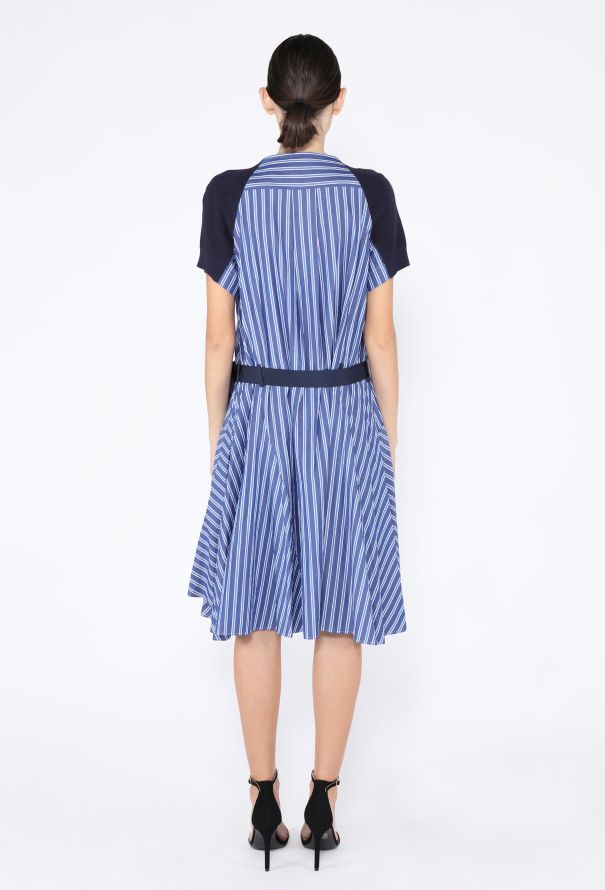 Sacai 2025 Striped Cotton Hybrid Dress - 4
