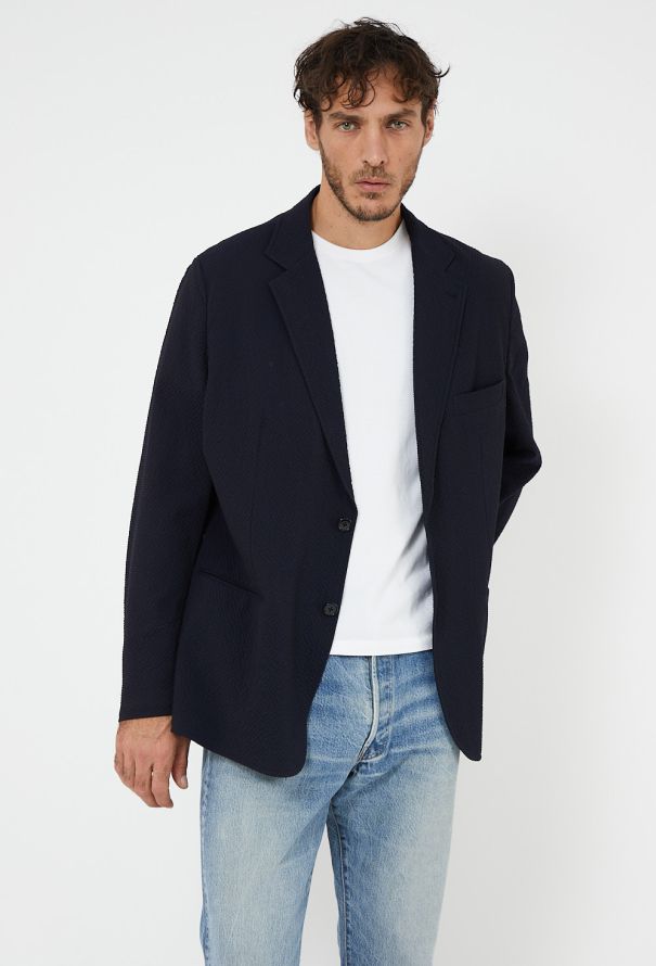 Hermès '70s Lightweight Textured Blazer - 1