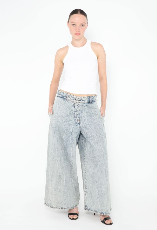 Chanel 2019 Washed Wide-Leg Jeans - 3