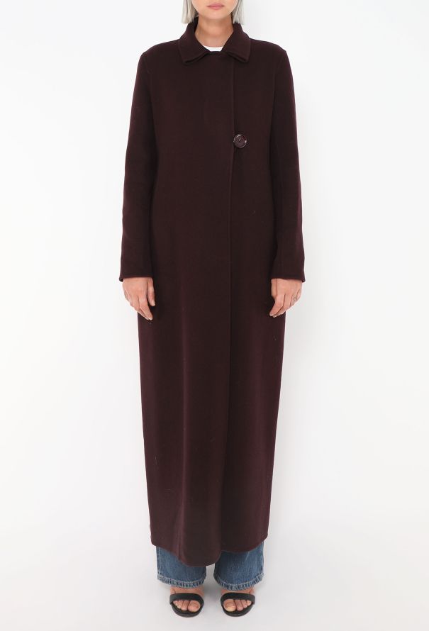 The Row 2022 Aubergine Cashmere Coat - 5