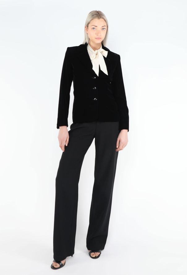 Saint Laurent Haute Couture Early '70s Velvet Blazer - 5