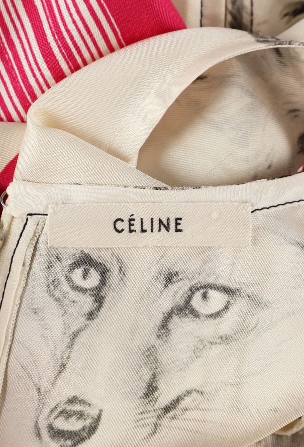 Céline Fox Print Silk Dress, 2015 - 6