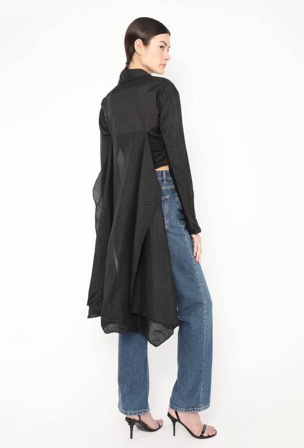 Romeo Gigli '90s Silk Train Cropped Top - 1
