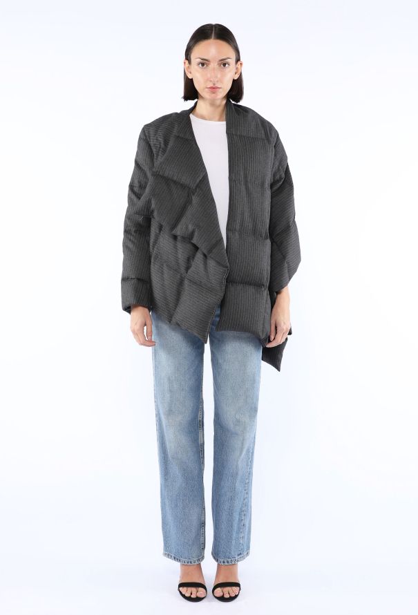 Dries Van Noten Pinstripe Quilted Wrap Coat, F/W 2019 - 6