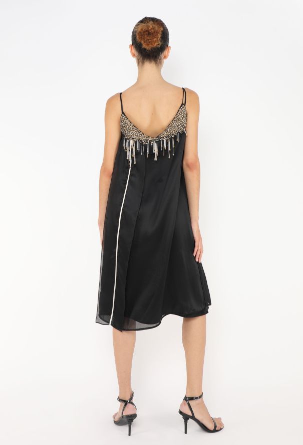 Prada S/S 2016 Beaded Organza Slip Dress - 5