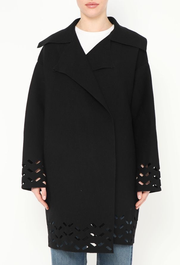 Alaïa Belted Laser-Cut Coat - 2