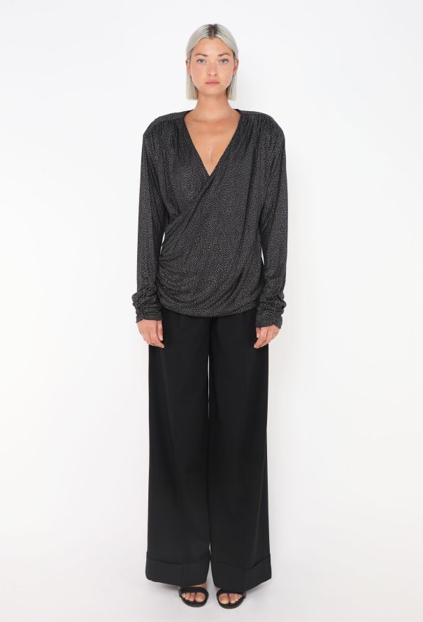 Saint Laurent Vintage Studded Draped Blouse - 3