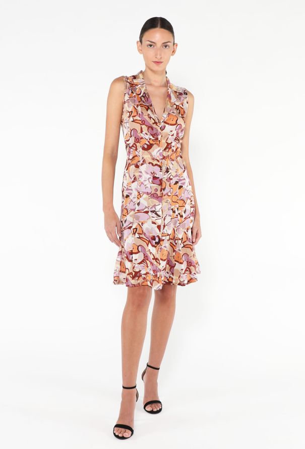 Chanel 2005 Graphic Silk Dress - 3