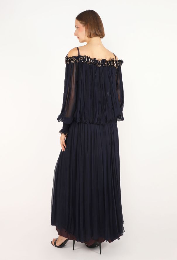 Jean Varon Grecian Chiffon Dress, 1970 - 4
