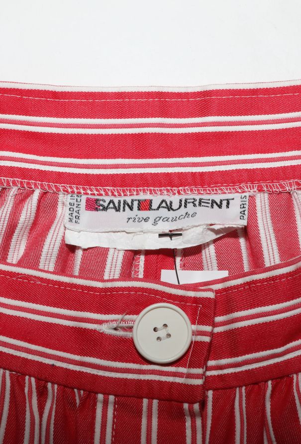 Saint Laurent Striped Cotton Midi Skirt, 1982 - 7