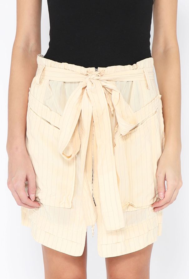Balenciaga S/S 2002 Pinstripe Cargo Skirt - 3