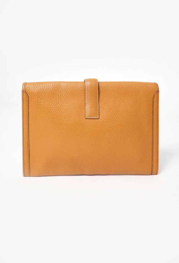 Hermès '80s Gold Fjord Jige Clutch - 3 Hermès '80s Gold Fjord Jige Clutch - 3