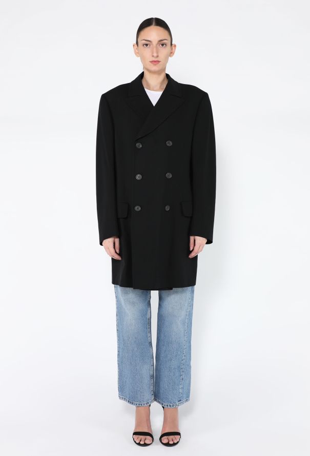 Gucci '90s Tailored Wool Peacoat - 1