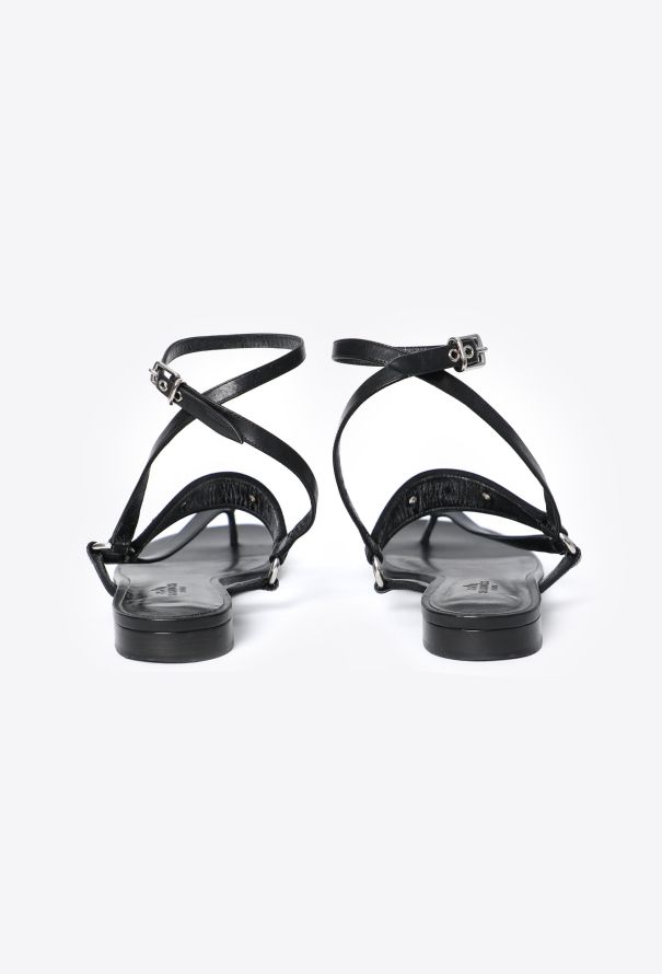 Hermès Studded Leather Médor Sandals - 4