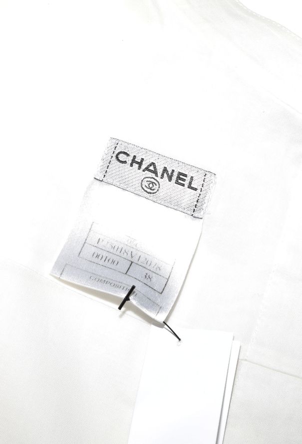 Chanel 2005 Pearl Button Voile Blouse - 7 Chanel 2005 Pearl Button Voile Blouse - 7