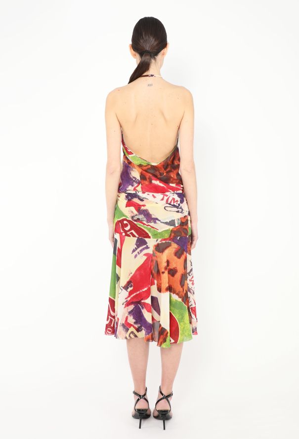 Dior ICONIC S/S 2003 Chiffon Halter Dress - 3