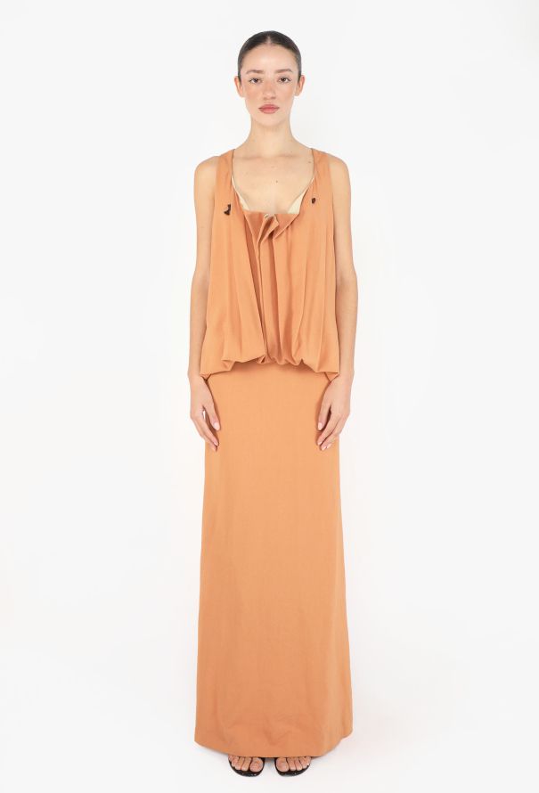 Jean Paul Gaultier S/S 1999 Draped Cowl Neck Gown - 1