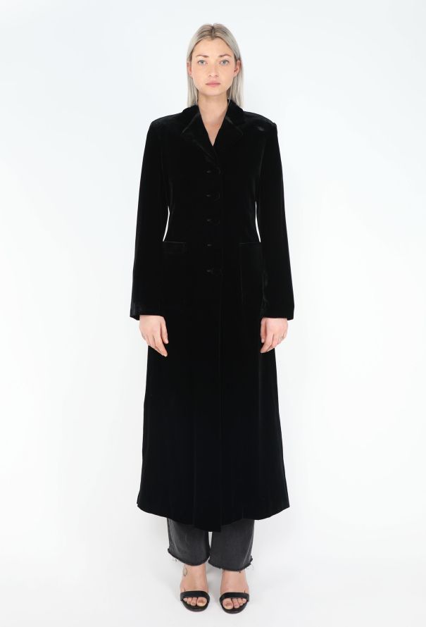 Emporio Armani '80s Velvet Notched Coat - 1