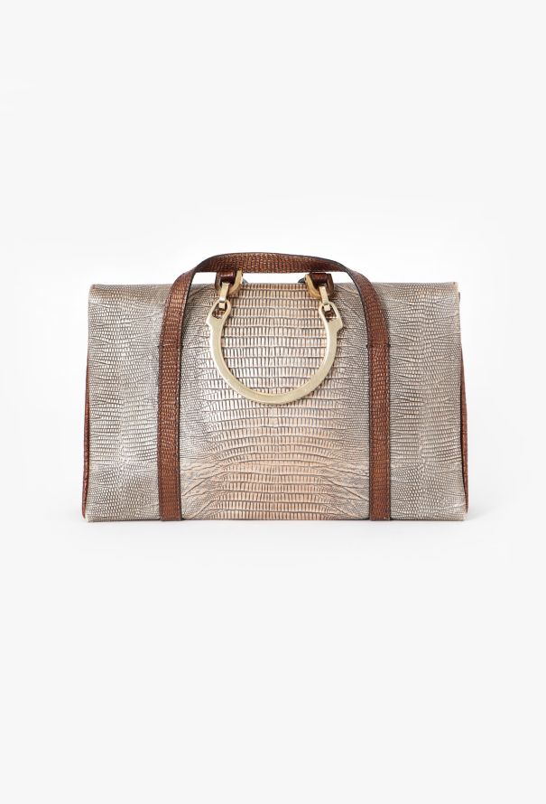 Escada Lizard Embossed Clutch - 1