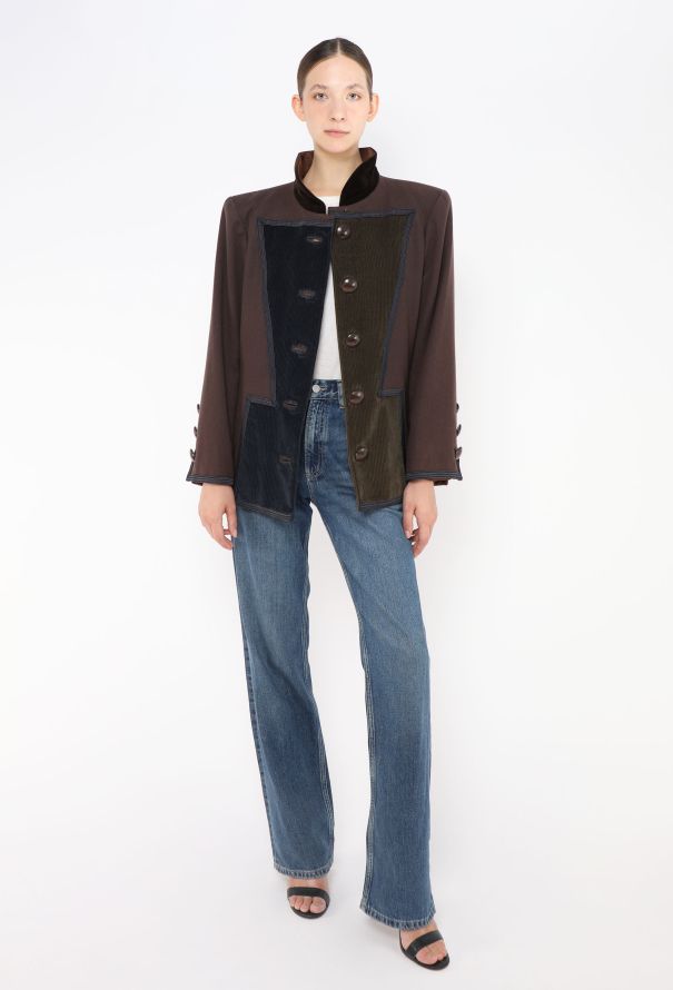 Saint Laurent COLLECTOR F/W 1988 Corduroy Trim Blazer - 3
