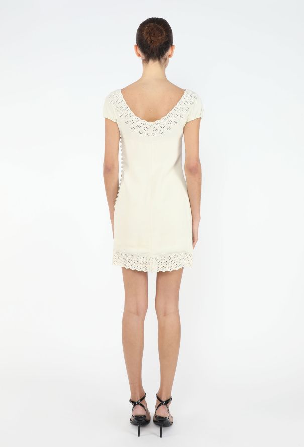 Dior Broderie Anglaise Silk Dress, 1990s - 4