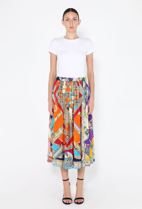 Comme des Garçons Floral Geometric Printed Skirt, 2018 - 1