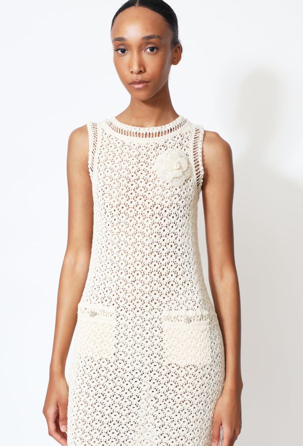 2020 Crochet Camélia Dress, Authentic & Vintage
