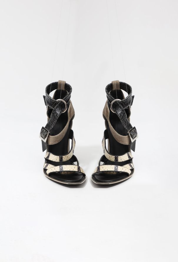 Balenciaga Resort 2012 Sculpted Snakeskin Sandals - 3
