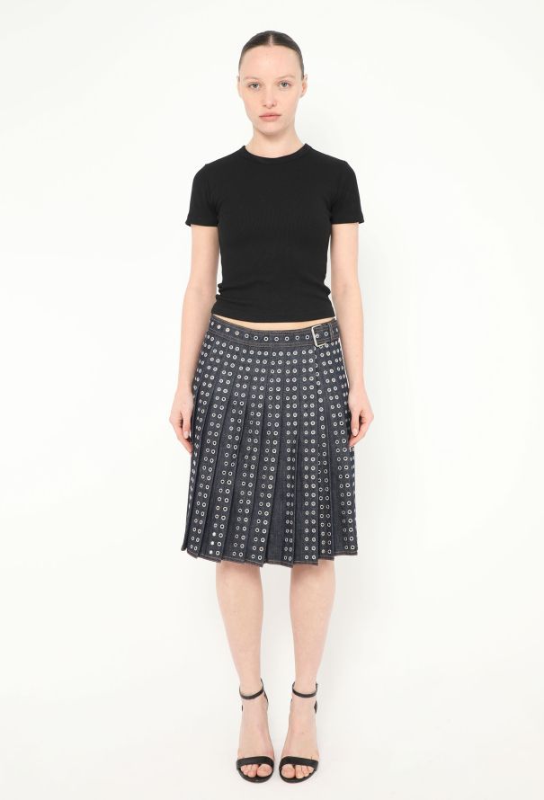 Dior Pre-Fall 2022 Eyelet Denim Skirt - 3 Dior Pre-Fall 2022 Eyelet Denim Skirt - 3