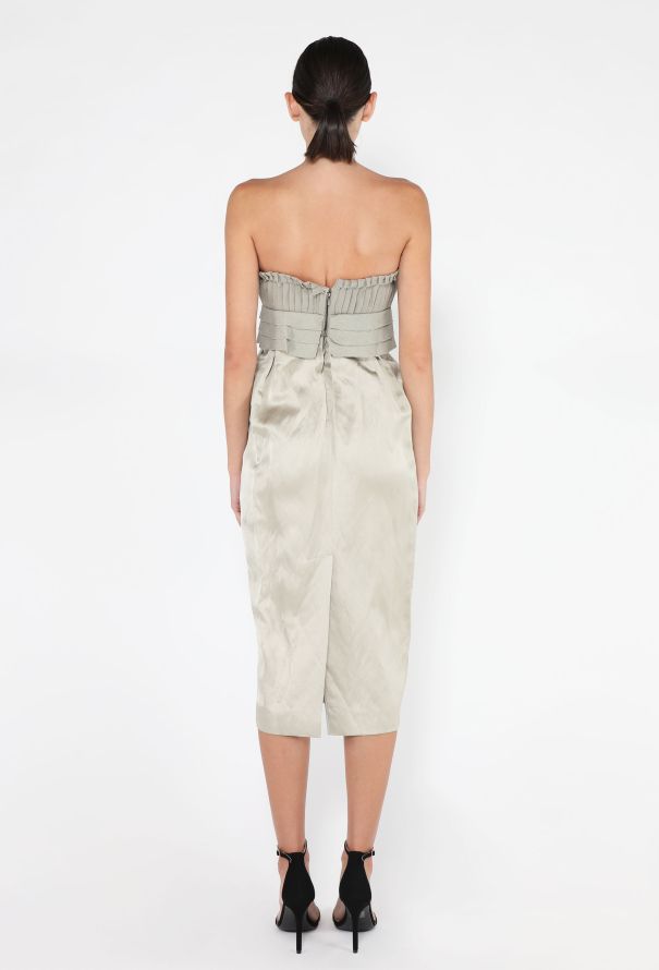 Proenza Schouler Strapless Pleated Rosette Dress, S/S 2006 - 5