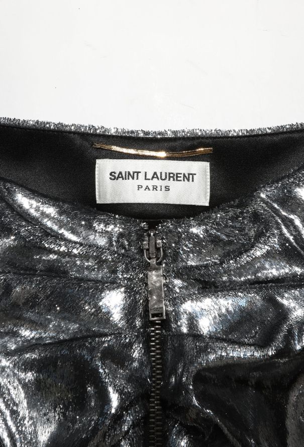 Saint Laurent 2017 Ruched Tinsel Skirt - 5 Saint Laurent 2017 Ruched Tinsel Skirt - 5