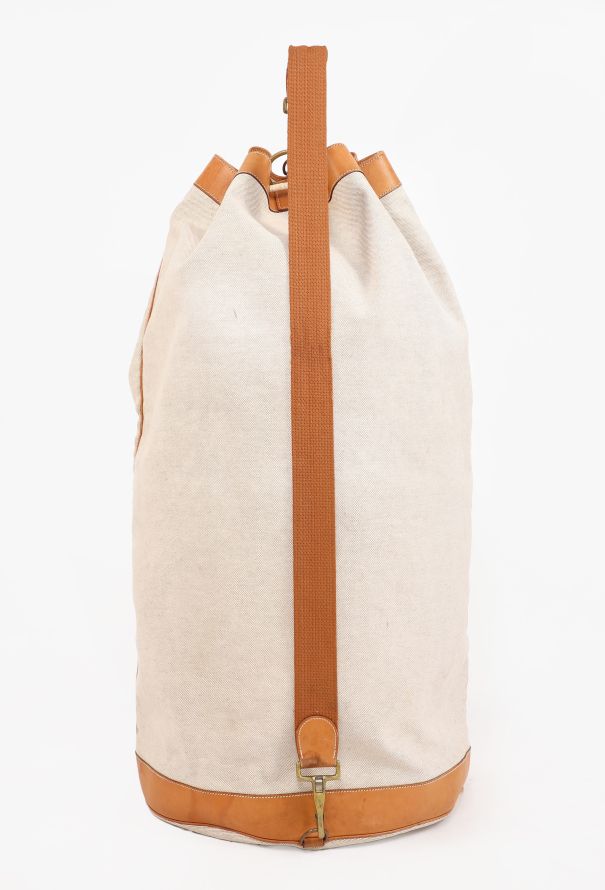 Hermès Vintage Toile & Vache Naturelle XL Matelot Bag - 5