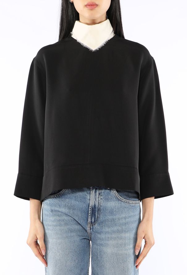 Céline Mock-Neck Blouse, Pre-Fall 2014 - 1