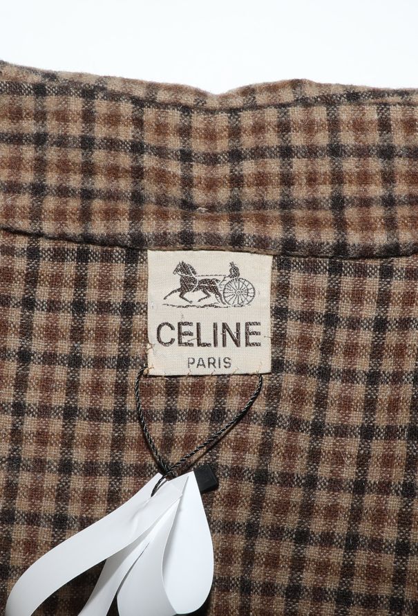 Céline '70s Calèche Belted Capelet Coat - 8