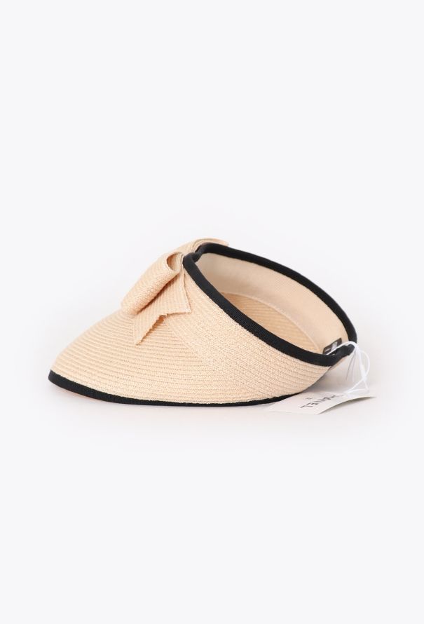 Chanel 2021 Raffia 'CC' Bow Visor - 3