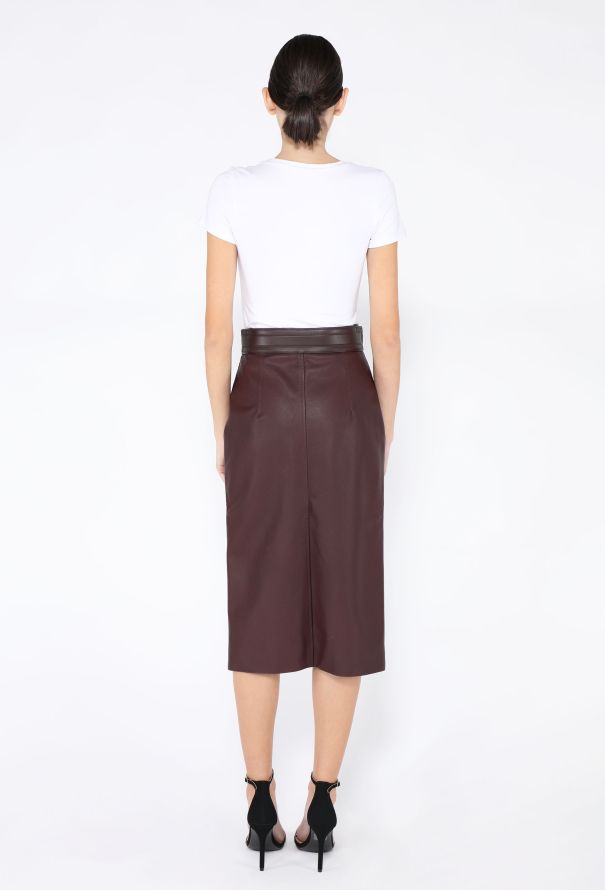 Hermès F/W 2024 Leather Zip Skirt - 5