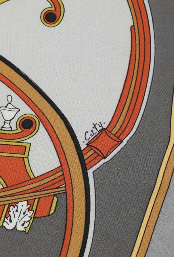 Hermès 1981 'Washington's Carriage' 90cm Silk Carré - 7