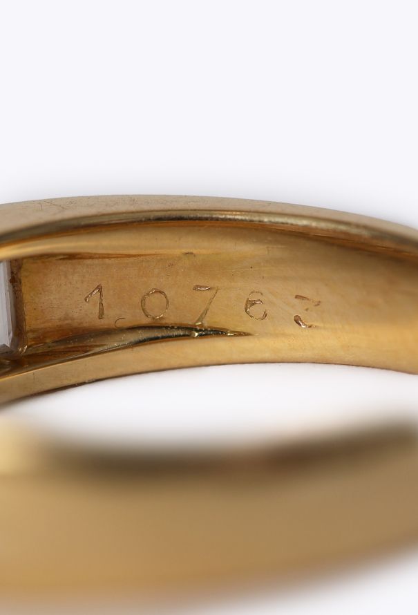 Vintage Fine Jewelry 18k Yellow Gold & Diamond Baguette Ring - 5