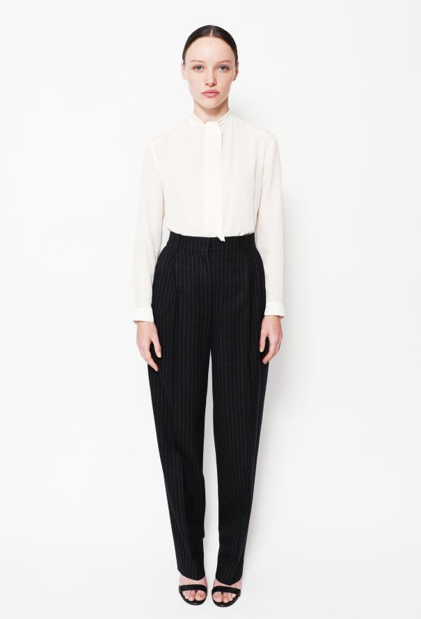 Céline Pre-Fall 2012 Pinstripe Wool Trousers - 1