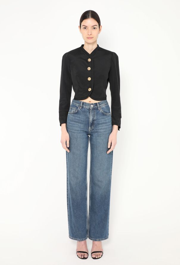 Gianni Versace Early '90s Cropped Gabardine Jacket - 2