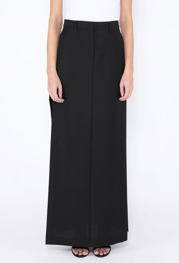 Maison Margiela 2014 High Slit Wool Skirt - 3
