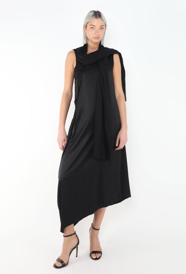 Yohji Yamamoto 2008 Asymmetrical Draped Dress - 2