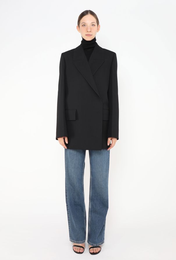 Jil Sander S/S 2022 Oversized Black Tailored Blazer - 4