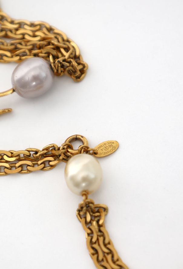 Chanel RARE F/W 1996 Fantasy Pearl Chainlink Belt - 5