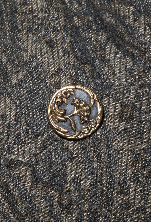 1999 Made-to-Measure Cashmere Jacquard Robe - 7