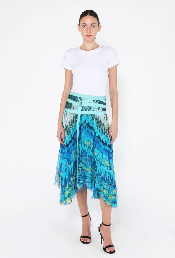 Alexander McQueen 'Irere' Feather Printed Skirt, S/S 2003 - 2