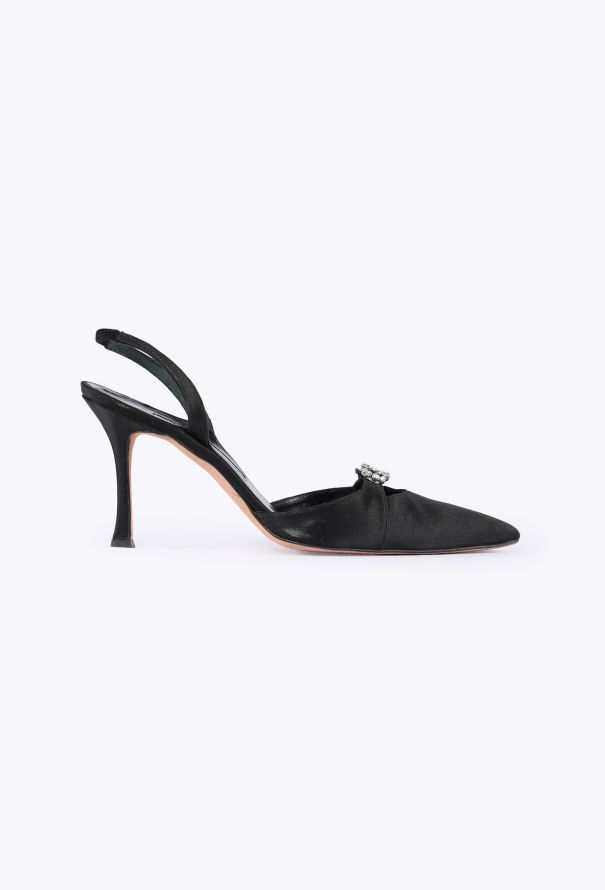 Manolo Blahnik Vintage Embellished Slingback Heels - 1